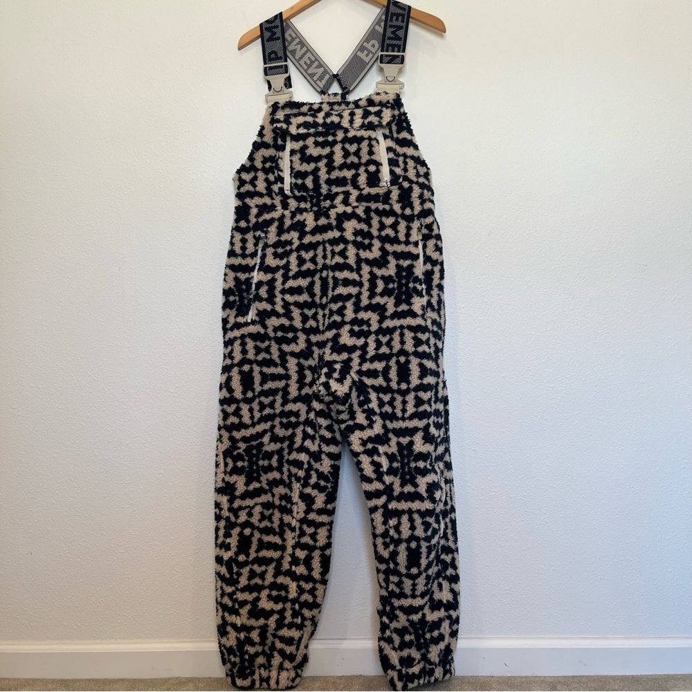 Free People Movement Hit the Slopes Salopette, Printed Fleece size Small